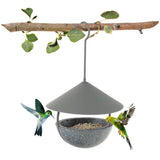 Metal Hanging Bird Feeder and Bath with Weatherproof Dome