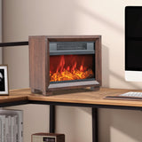 Mini Wooden Space Tabletop Fireplace with Realistic Flame Effect