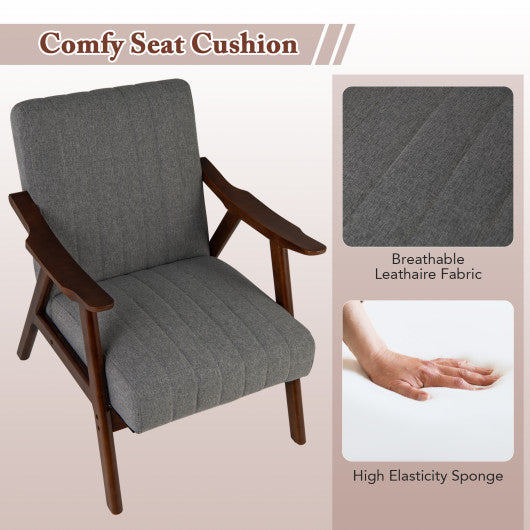 Modern Accent Chair Leisure Armchair with Felt Pads-Light Gray