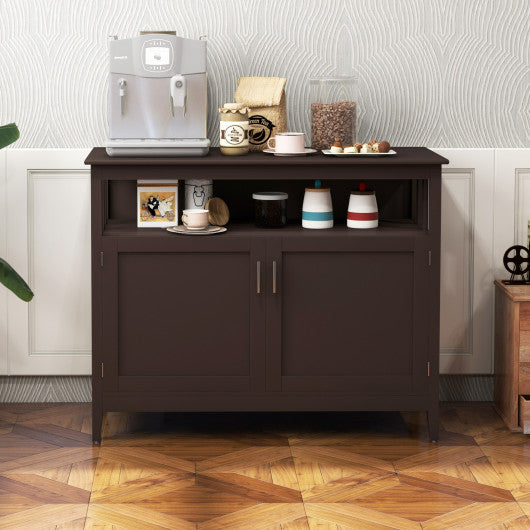 Modern Practical and Beautiful Wooden Kitchen Lockers with Large Storage Space-Brown