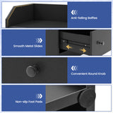 Modern Storage Dresser with Anti-toppling Device-Black