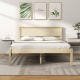 Twin/Full/Queen Size Wooden Bed Frame with Headboard and Slat Support-Full Size