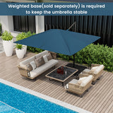 9.5 Feet Square Patio Cantilever Umbrella with 360° Rotation-Navy