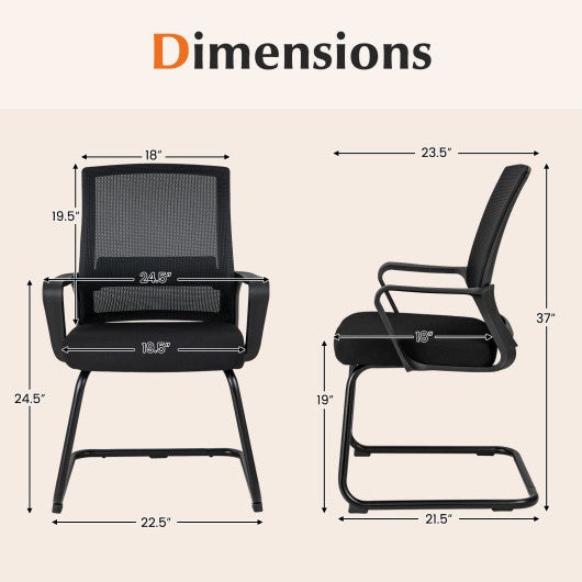 Office Guest Chair with Lumbar Support for Waiting Room-1 Piece