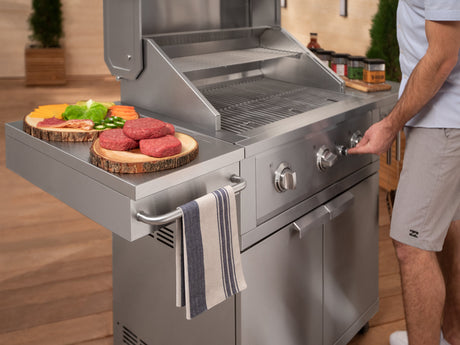 Outdoor Kitchen Grill Cart with Platinum Grill