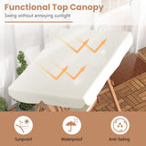 Outdoor 2-Seat Swing Bench w/ith A Frame and Sturdy Metal Hanging Chainsx