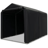 7 x 5.2FT Storage Shelter Outdoor Bike Tent with Waterproof Cover and Zipper Door-Gray