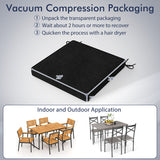 Outdoor Chair Cushion Set of 2 Waterproof Fade-Resistant Olefin Seat Cushions-Black