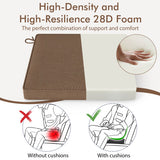 Outdoor Chair Cushion Set of 2 Waterproof Fade-Resistant Olefin Seat Cushions-Brown