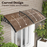 Outdoor Front Door Patio Overhang Awning for Sunlight Rain Snow Wind Protection-80 x 40 Inch