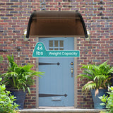 Outdoor Front Door Patio Overhang Awning for Sunlight Rain Snow Wind Protection-40 x 40 Inch