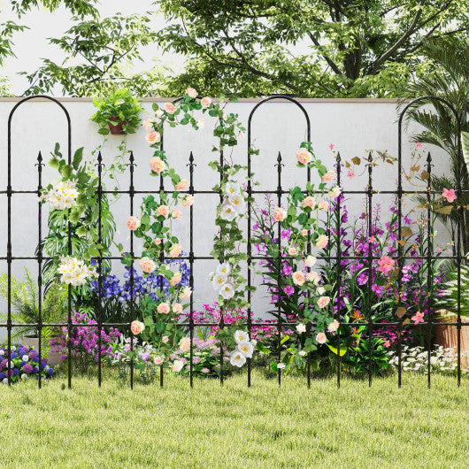 58 x 73 Inch Outdoor Garden Rose Arch Trellis for Climbing Plants