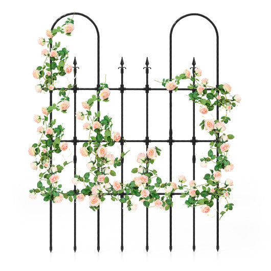 58 x 73 Inch Outdoor Garden Rose Arch Trellis for Climbing Plants