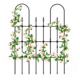 58 x 73 Inch Outdoor Garden Rose Arch Trellis for Climbing Plants