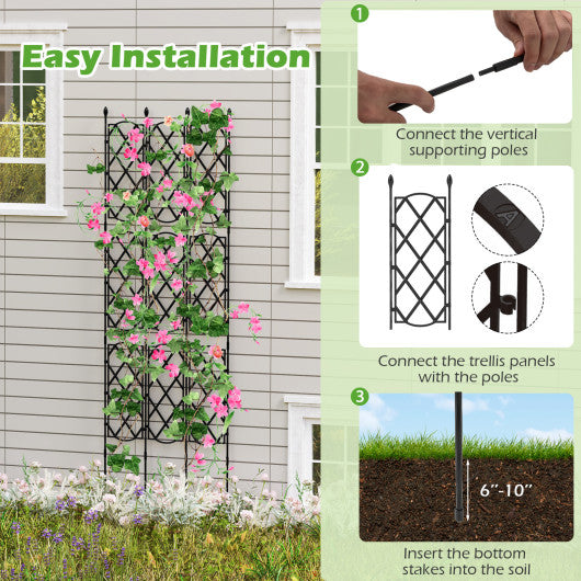 3-Pack Outdoor Plant Support Frame for Raised Garden Bed