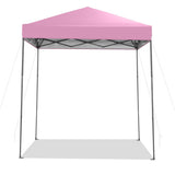 6.6 x 6.6 Feet Outdoor Pop-up Canopy Tent with UPF 50+ Sun Protection-Pink