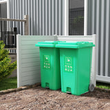 Freestanding 48 x 48 Inch Air Conditioner Fence with Metal Ground Stakes-White