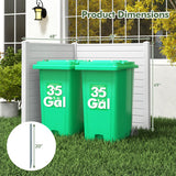 Freestanding 48 x 48 Inch Air Conditioner Fence with Metal Ground Stakes-White