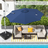 11 FT Outdoor Patio Umbrella with 360° Rotation and Adjustable Tilt-Navy