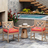 21 Inch x 21 Inch Patio Chair Seat Cushion Pads for Indoor and Outdoor-Orange