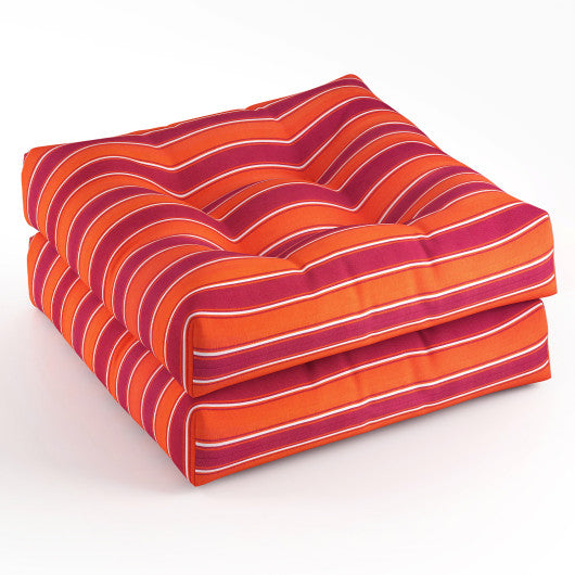 21 Inch x 21 Inch Patio Chair Seat Cushion Pads for Indoor and Outdoor-Orange