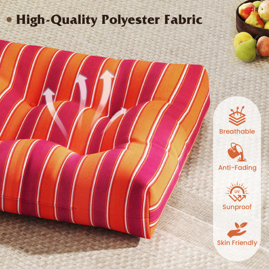 21 Inch x 21 Inch Patio Chair Seat Cushion Pads for Indoor and Outdoor-Orange