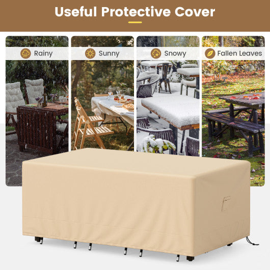 Patio Furniture Cover with Padded Handle and Click-Close Straps-90 x 50 x 32 inches