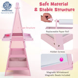 3-in-1 Double-Sided Storage Art Easel-Pink