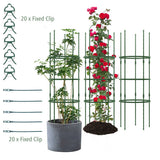 3 Pack 60 inch Adjustable Tall Plant Support Trellis for Climbing Plants