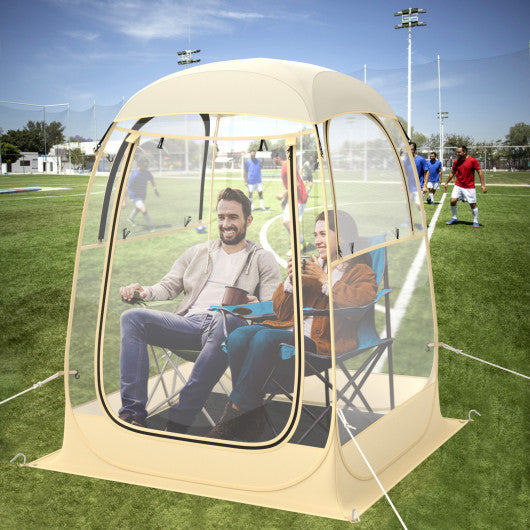 Instant Pop up Sports Tent with Carrying Bag and Floor Mat for 1-2/5-6 People-S