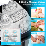 Portable All-In-One Heated Foot Spa Bath Motorized Massager-Black