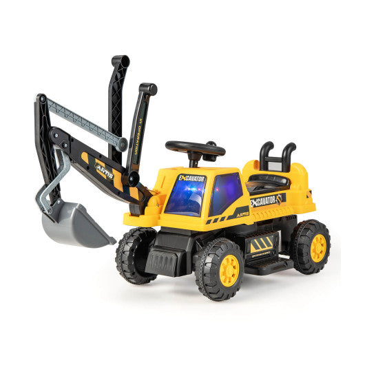 Kids ASTM Certificated Powered Ride On Bulldozer with Front Digger Shovel-Yellow