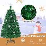 Prelit Fiber Optic Christmas Tree with Warm White Lights-4 ft