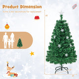 Prelit Fiber Optic Christmas Tree with Warm White Lights-4 ft