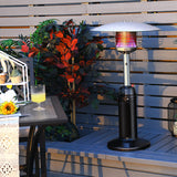 11 000 BTU Portable Tabletop Propane Patio Standing Heater-Black