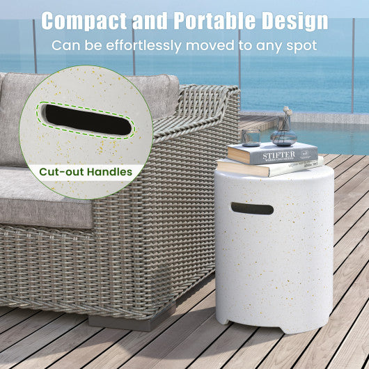 Propane Tank Cover Table with Side Handles and Protective Cover