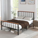 Bed Frame with Headboard and Footboard-Queen Size
