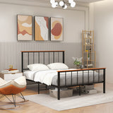 Bed Frame with Headboard and Footboard-Queen Size