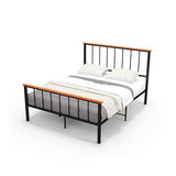 Bed Frame with Headboard and Footboard-Queen Size