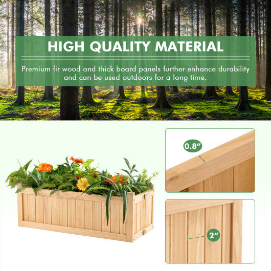 Folding Wooden Raised Garden Bed with Removable Bottom for Herbs Fruits Flowers