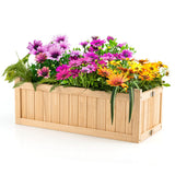 Folding Wooden Raised Garden Bed with Removable Bottom for Herbs Fruits Flowers