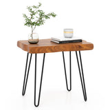 Rectangular Reclaimed Recycled Indonesia Teak Wood End Table