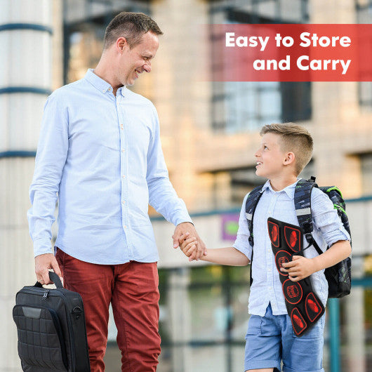 Electronic Drum Set with 2 Build-in Stereo Speakers for Kids-Red