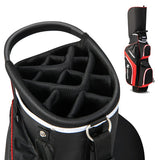 Golf Cart Bag with 14 Way Top Dividers-Red