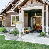 Retro Cast Aluminum Mailbox Security Postal Letter Box with Baffle Door-White