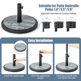 35lbs Umbrella Base with Built-in Cement