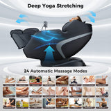 3D SL-Track Full Body Massage Chair with Zero-Gravity Design-Black