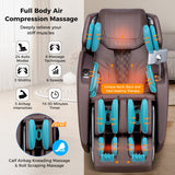 3D SL-Track Full Body Massage Chair with Zero-Gravity Design-Brown