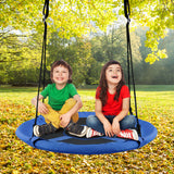 2-in-1 40 Inch Kids Hanging Chair Detachable Swing Tent Set-Blue