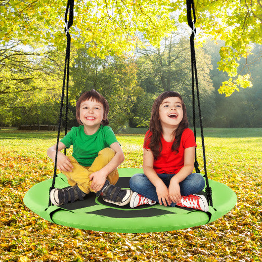 2-in-1 40 Inch Kids Hanging Chair Detachable Swing Tent Set-Green